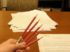 red pencils for grading